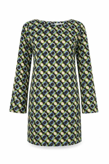 MNG Women's XS Geometric Patterned Dress Long Sleeve