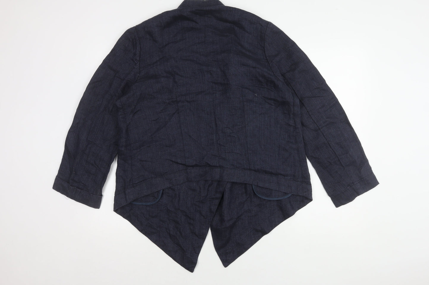 Coldwater Creek Women's Blue Linen Blazer, Size M