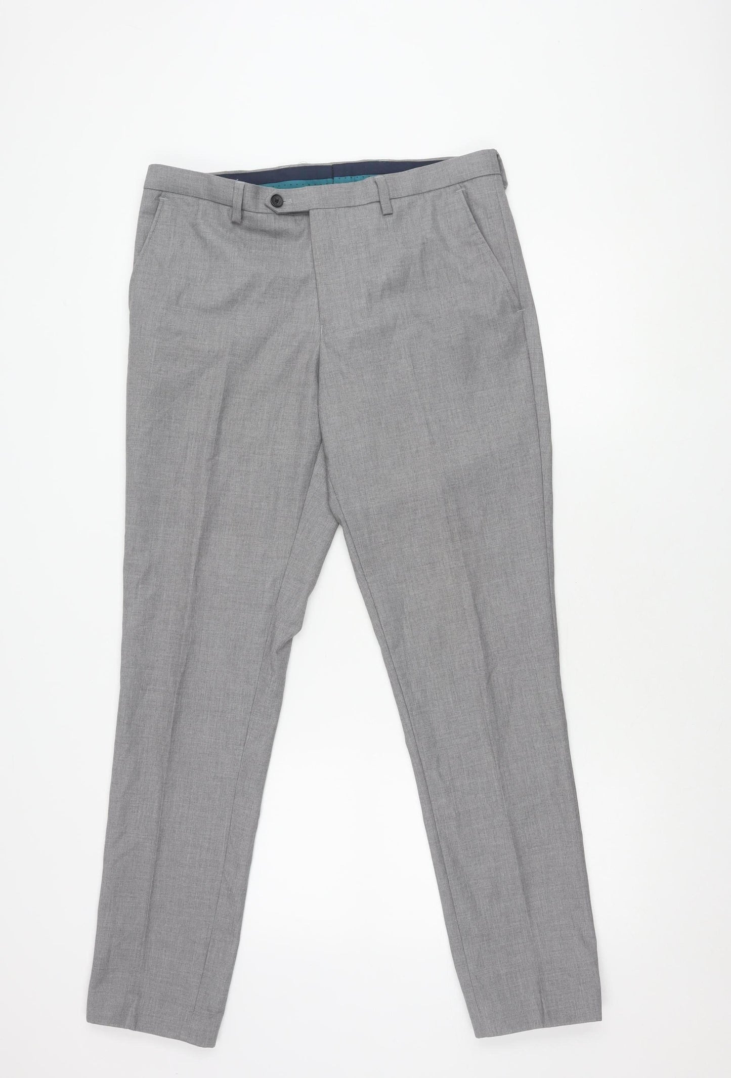 Next Men's Grey Trousers, Size 32, Smart and Stylish
