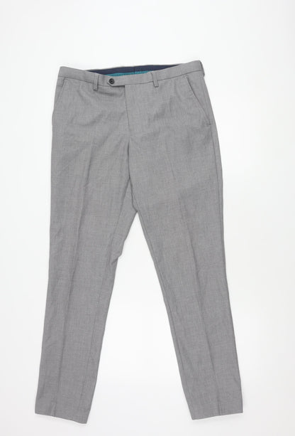 Next Men's Grey Trousers, Size 32, Smart and Stylish