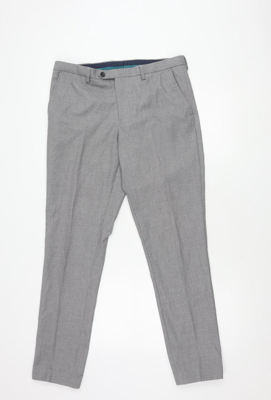 Next Men's Grey Trousers, Size 32, Smart and Stylish