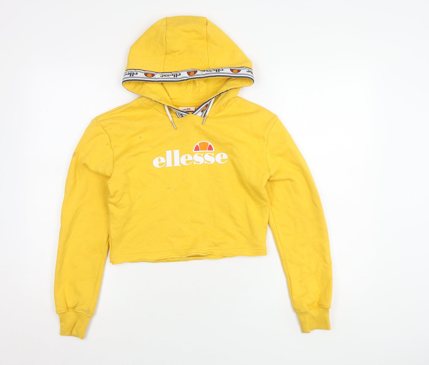 Ellesse Girls Yellow Logo Pullover Hoodie 2XS