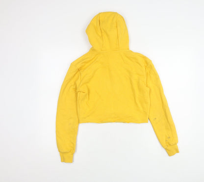 Ellesse Girls Yellow Logo Pullover Hoodie 2XS
