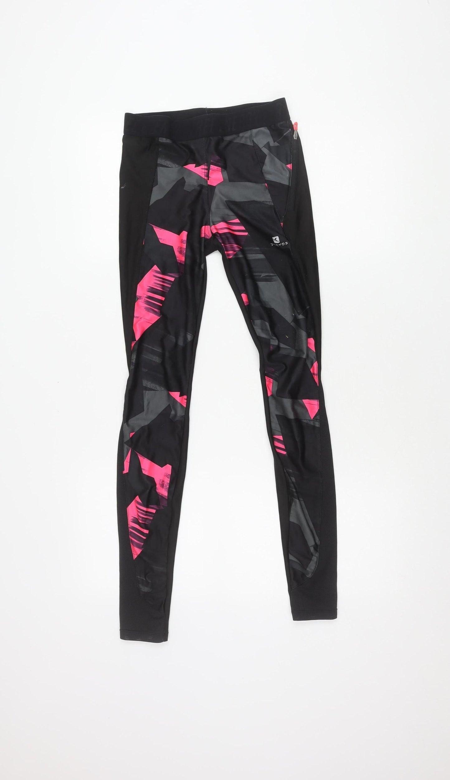 Decathlon Kids Compression Leggings - Black/Multicoloured, S