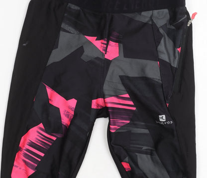 Decathlon Kids Compression Leggings - Black/Multicoloured, S