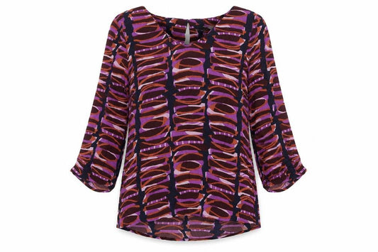Front view of White Stuff Women's Multicoloured Stripe Top