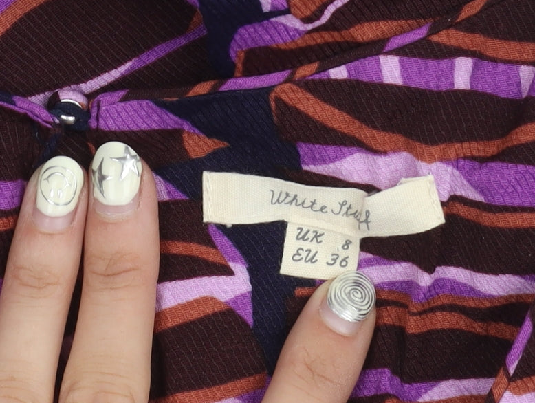 Womens UK Size 8 White Stuff Multicoloured Basic T-Shirt