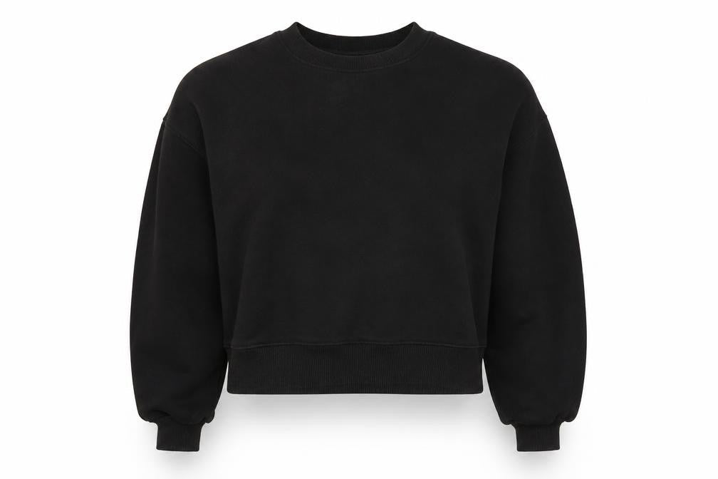 Womens UK Size S Pull&Bear Black Pullover Sweatshirt