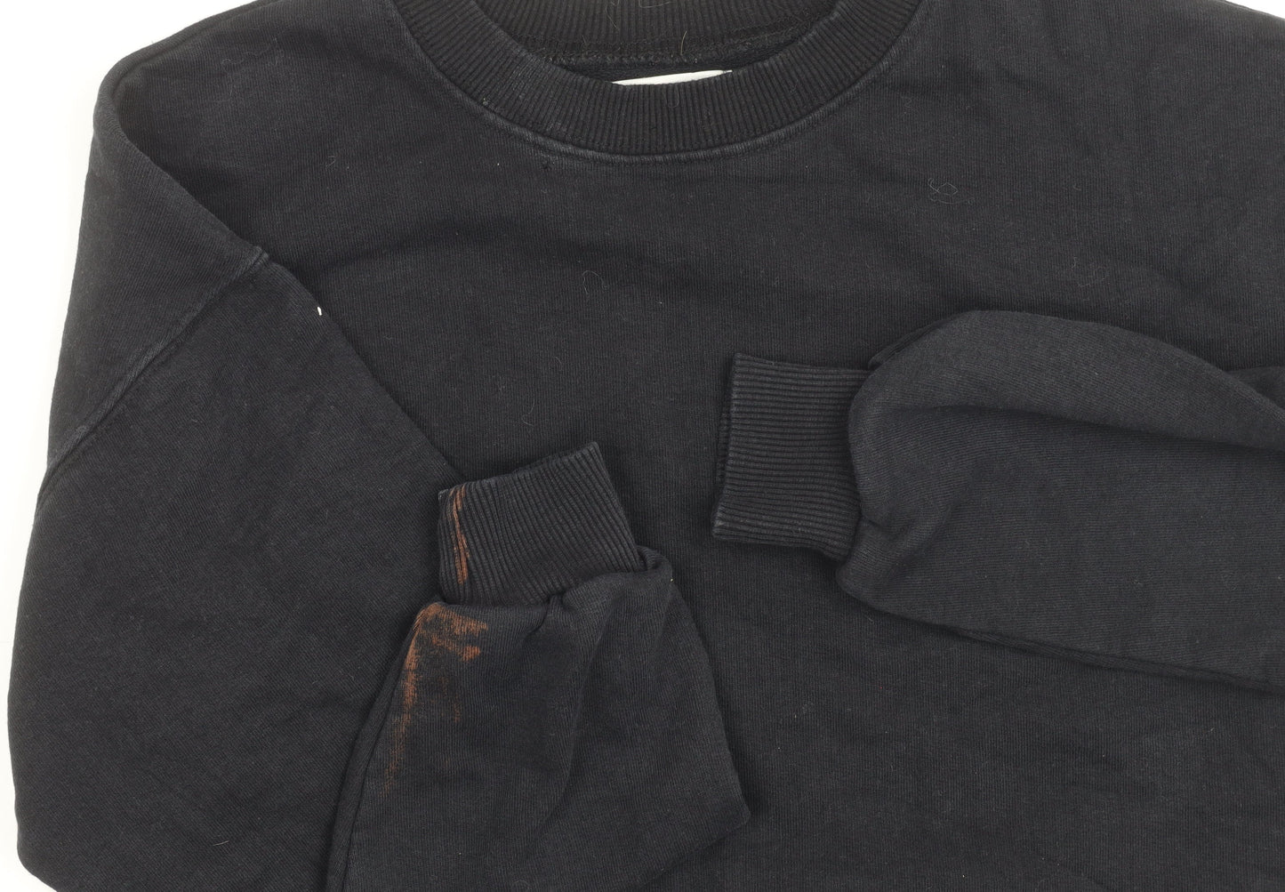 Womens UK Size S Pull&Bear Black Pullover Sweatshirt