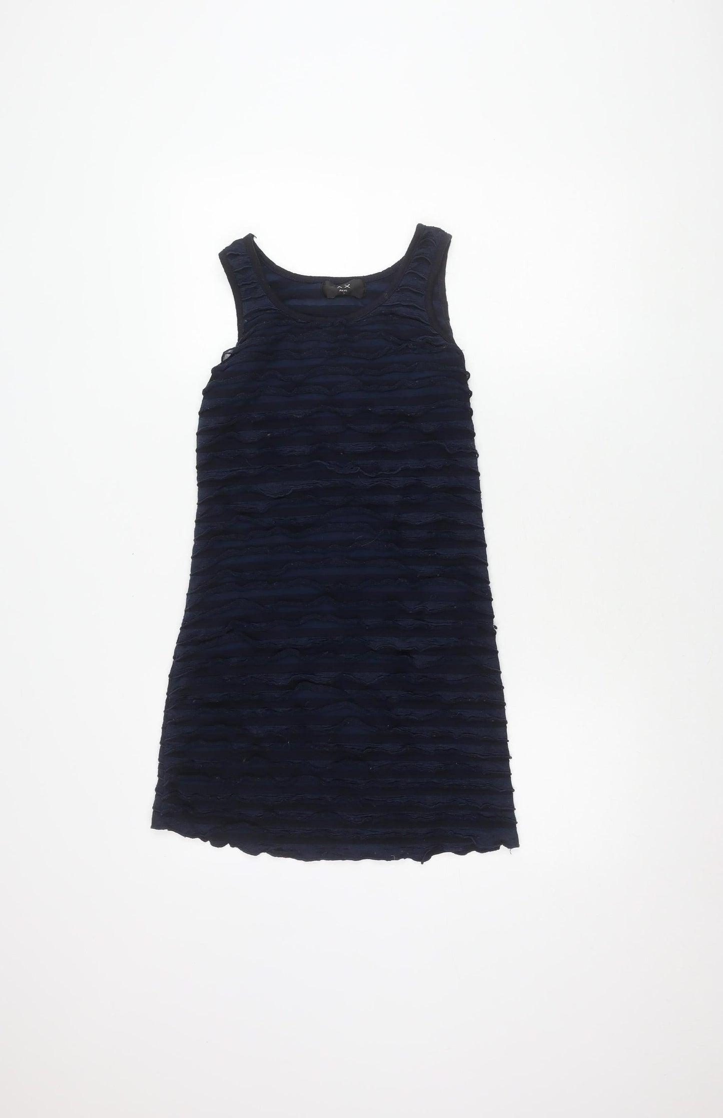 AX Paris Blue Sleeveless Women’s Casual Striped Dress