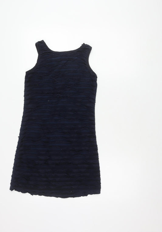 AX Paris Blue Sleeveless Women’s Casual Striped Dress