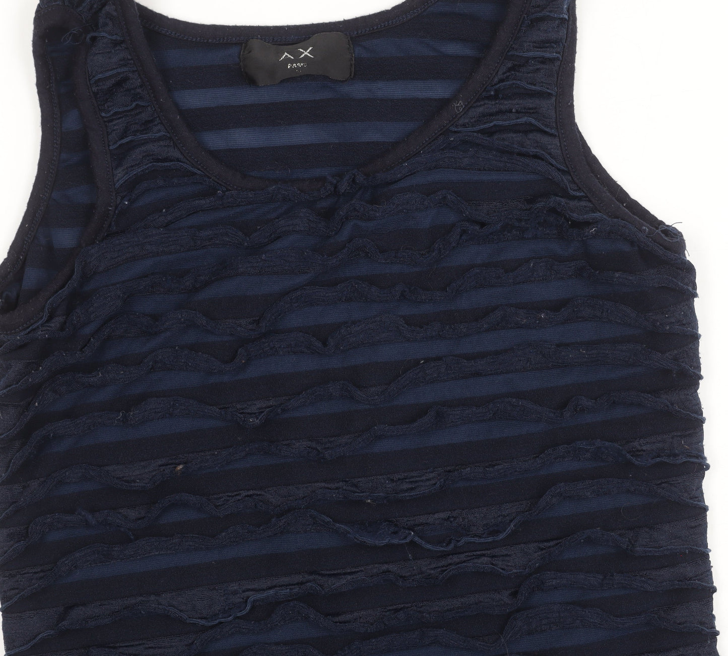AX Paris Blue Sleeveless Women’s Casual Striped Dress