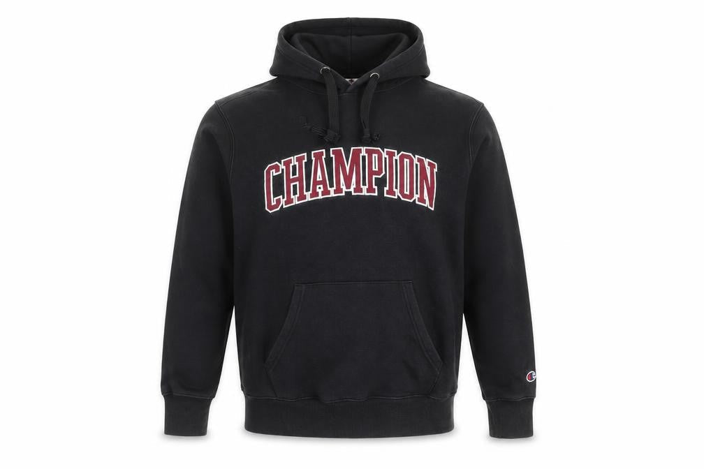 Mens UK Size S Champion Black Pullover Hoodie