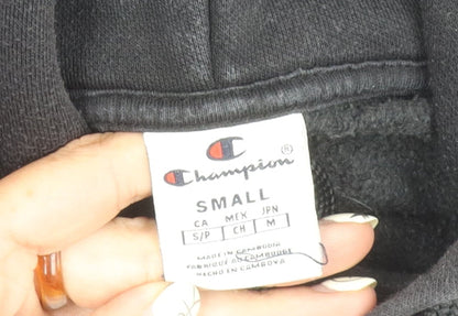 Mens UK Size S Champion Black Pullover Hoodie