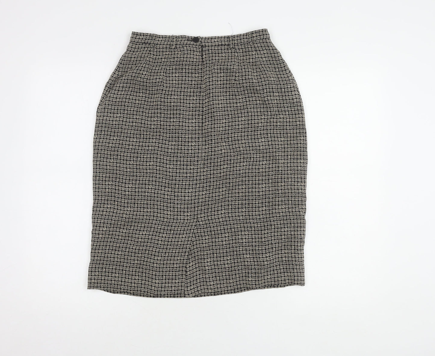 Jaeger Women's Midi Skirt Black Ivory Size 10 Pencil