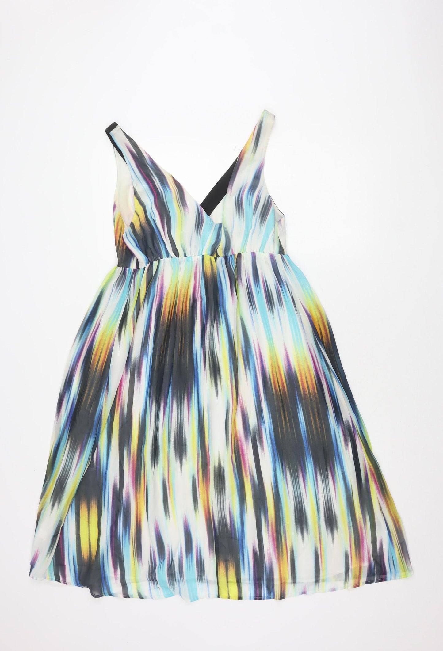 Next Women’s Multicoloured V-Neck Dress, Size 14