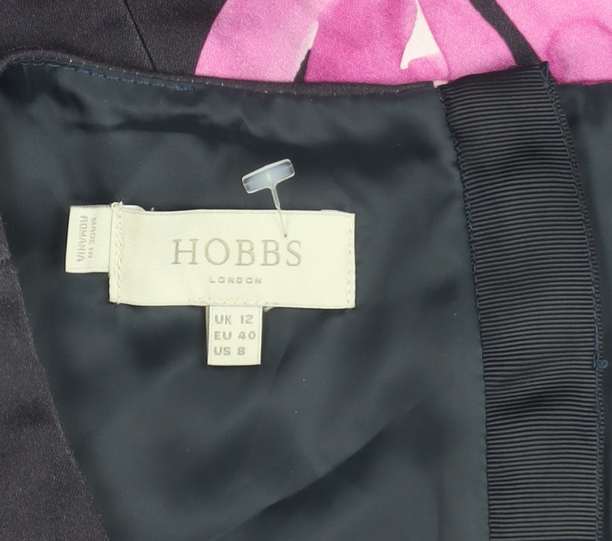 Hobbs Women's Floral Sheath Dress Size 12 - Black Pink