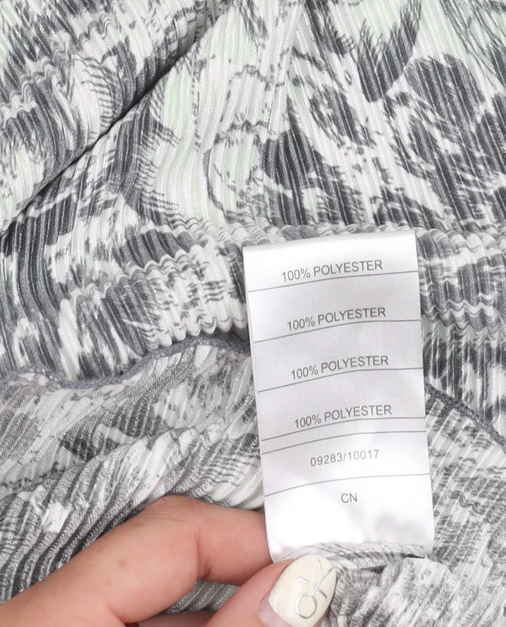 Damart Women’s Grey Floral A-Line Skirt Size 18/20