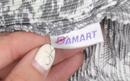 Damart Women’s Grey Floral A-Line Skirt Size 18/20