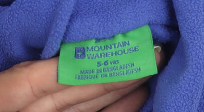 Mountain Warehouse Girls Blue Fleece Half Zip Sweatshirt 5-6 Years