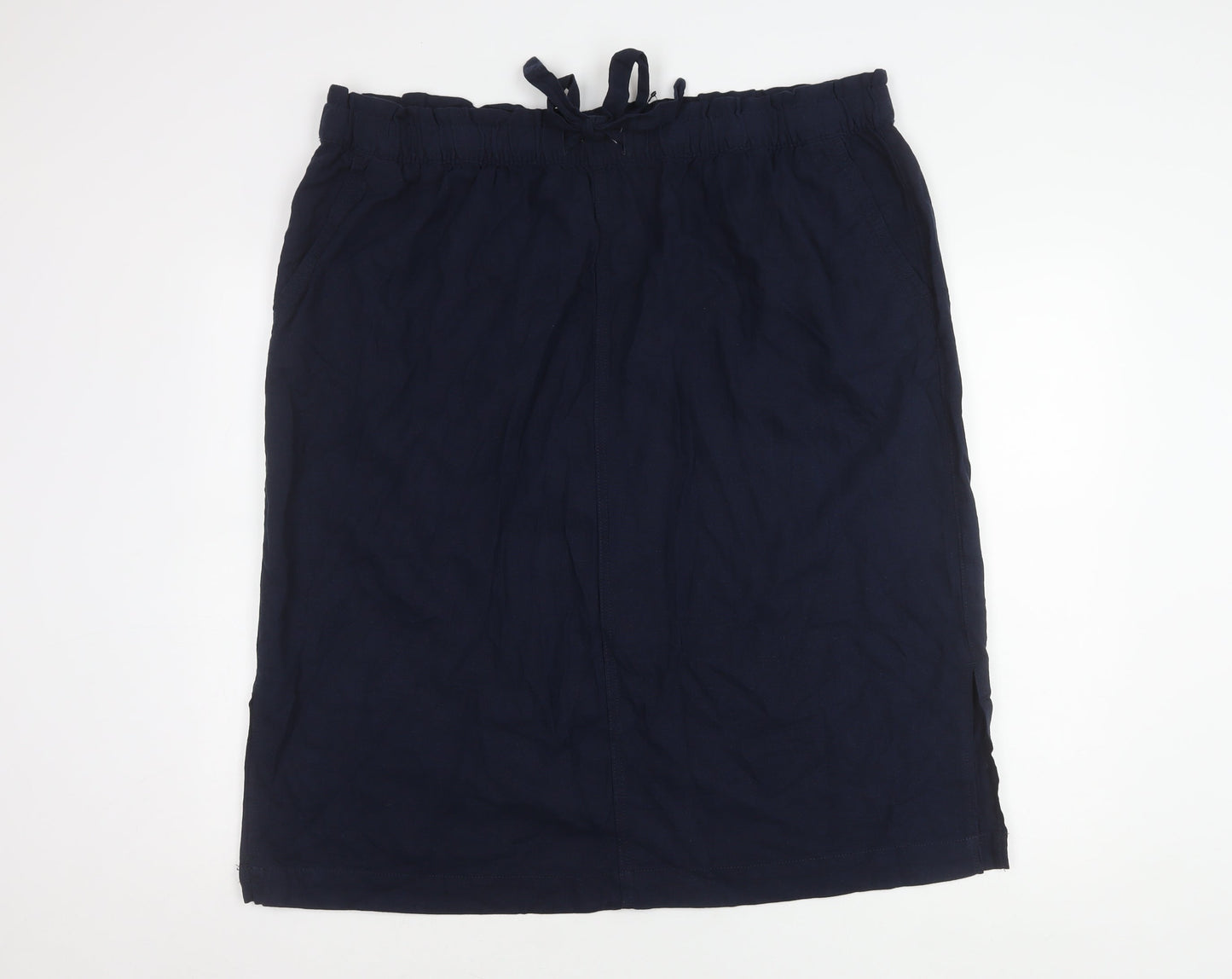 M&S Women's Blue Pencil Skirt Size 22