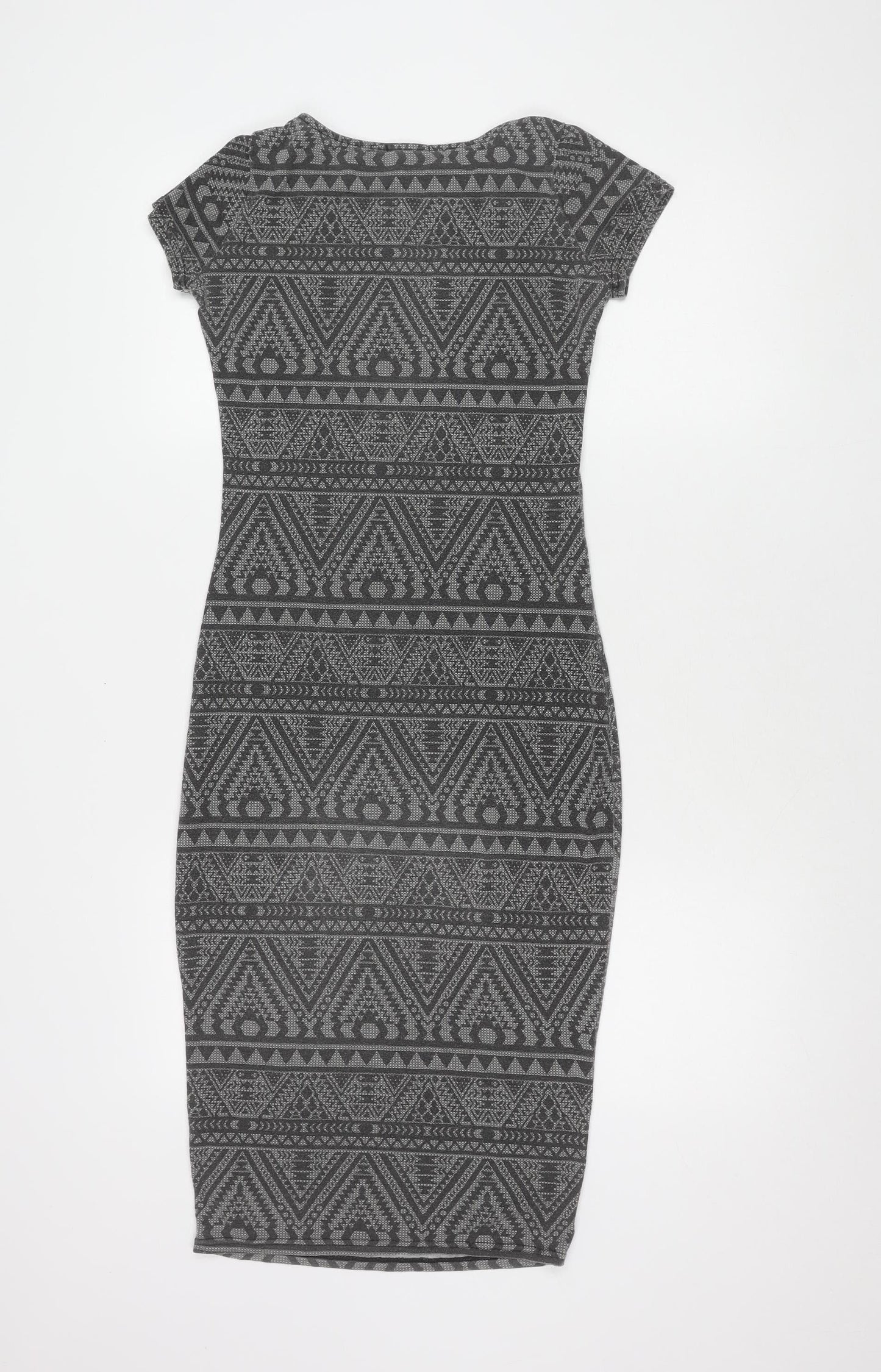 SoulCal&Co Grey Geometric Bodycon Dress XS