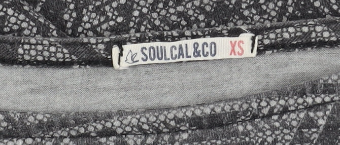 SoulCal&Co Grey Geometric Bodycon Dress XS