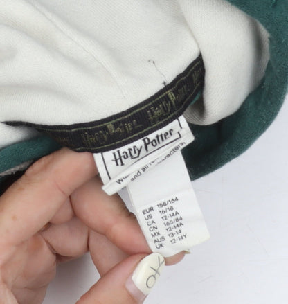 H&M Harry Potter Girls Green 12-14Y Hoodie Pullover