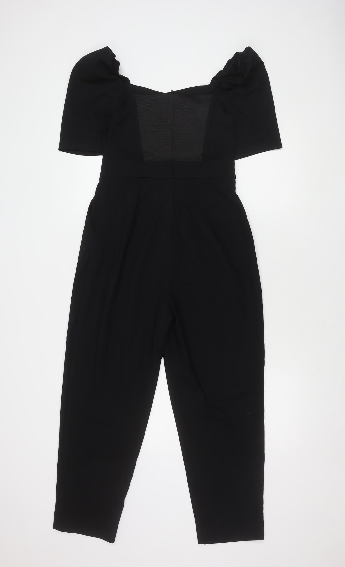 H&M Women's Black Jumpsuit, Size 10, Short Sleeve, Elegant