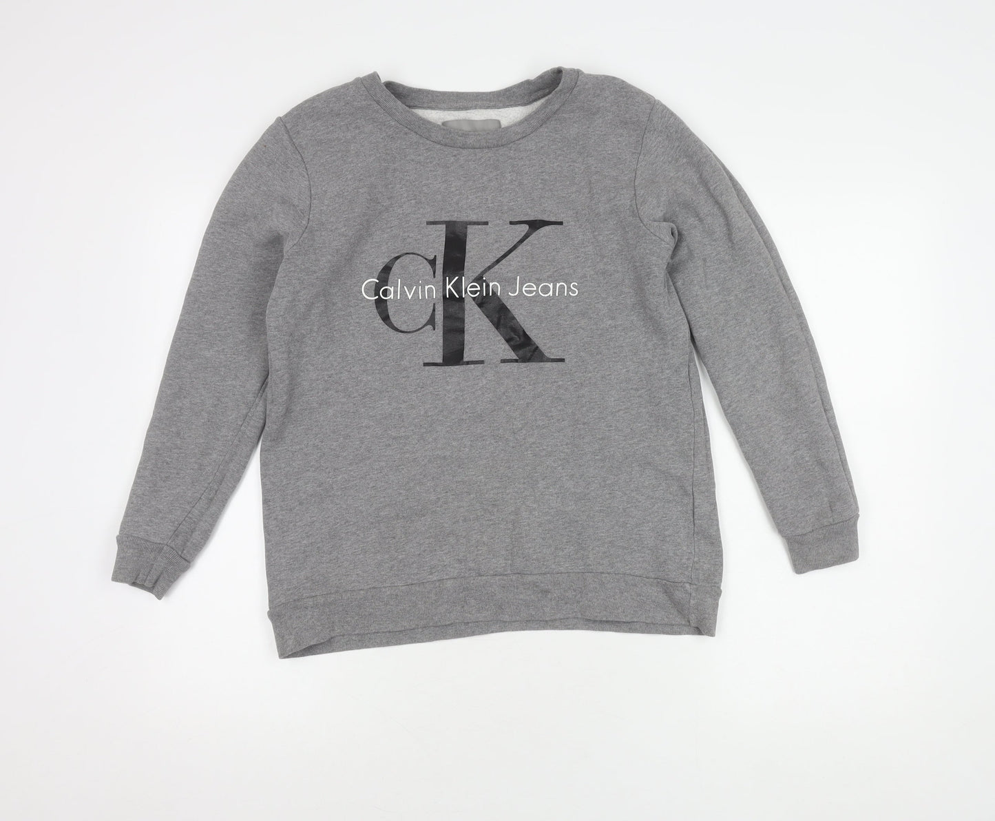 Womens UK Size XS Calvin Klein Grey Pullover Sweatshirt