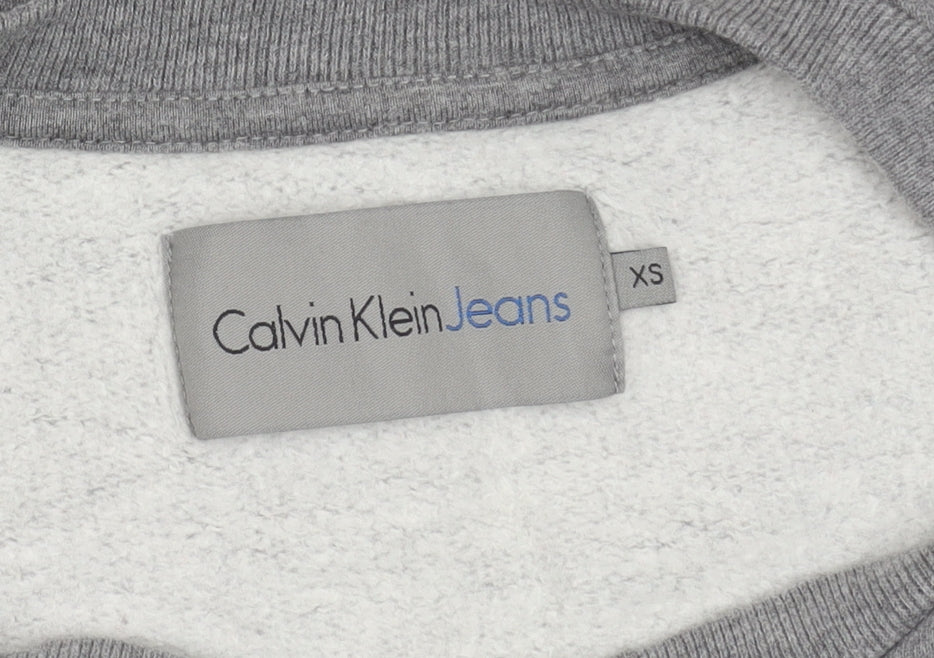 Womens UK Size XS Calvin Klein Grey Pullover Sweatshirt