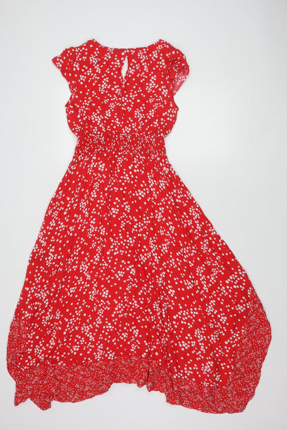 Monsoon Women’s Red Polka Dot Dress Size 8