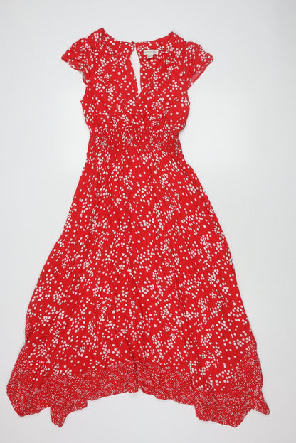 Monsoon Women’s Red Polka Dot Dress Size 8