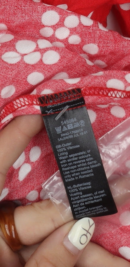 Monsoon Women’s Red Polka Dot Dress Size 8