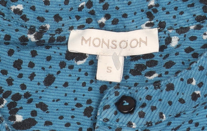 Monsoon Women's Blue Animal Print Dress S