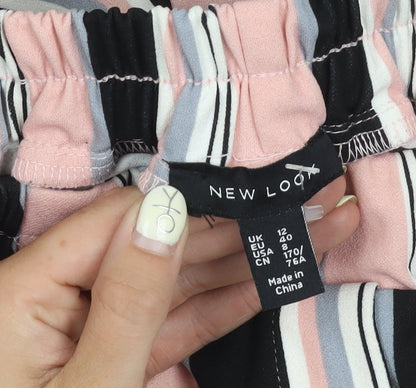 New Look Women's Multicoloured Striped Trousers