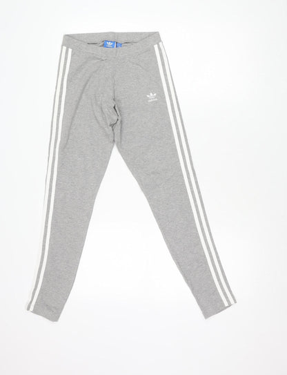 Adidas Women's Grey Track Pants Size 10 Slim Fit