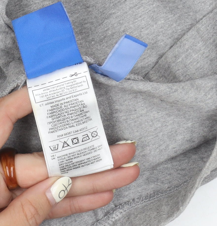 Adidas Women's Grey Track Pants Size 10 Slim Fit