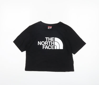 The North Face Girls Black Cropped T-Shirt, M