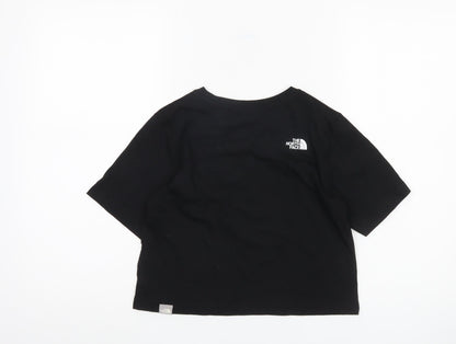 The North Face Girls Black Cropped T-Shirt, M