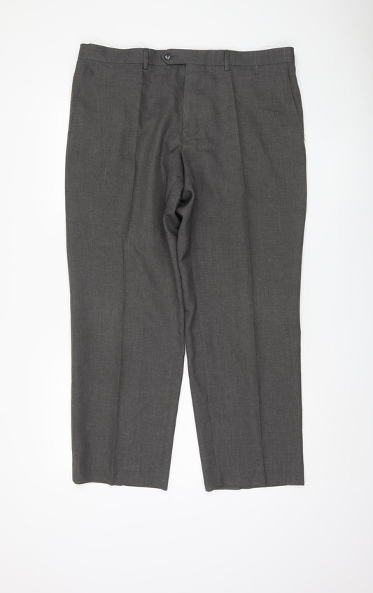 Marks and Spencer Grey Formal Men's Trousers, 38 in
