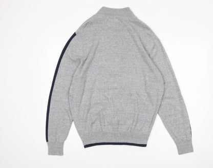 Calvin Klein Men's Grey L Full Zip Jumper, Sports Style