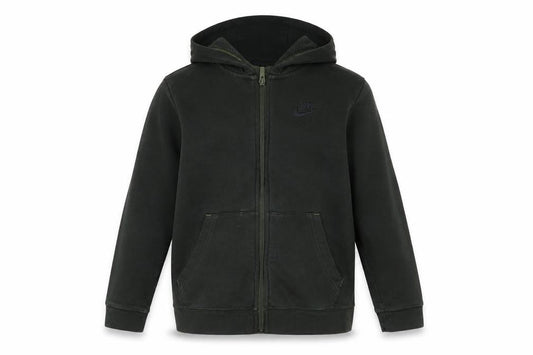Nike Boys Green Full Zip Hoodie - M, Regular Fit, Hooded