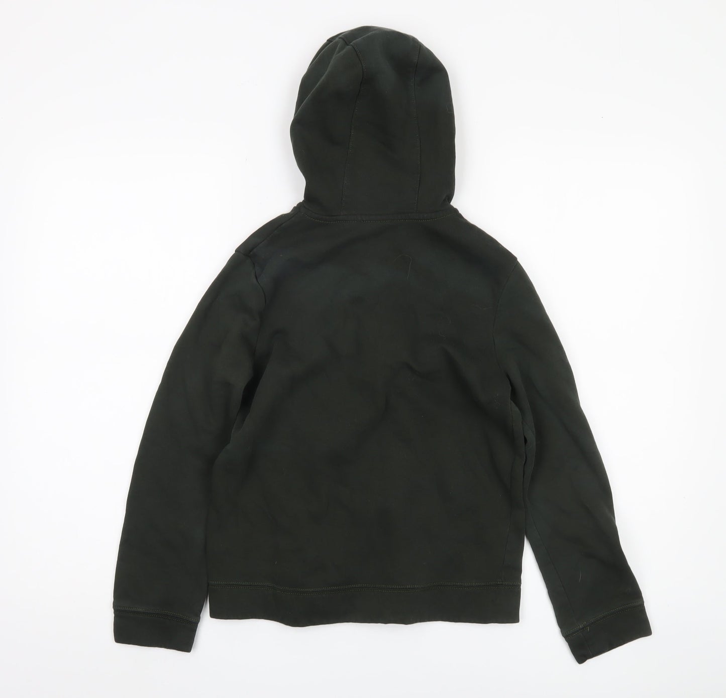 Nike Boys Green Full Zip Hoodie - M, Regular Fit, Hooded