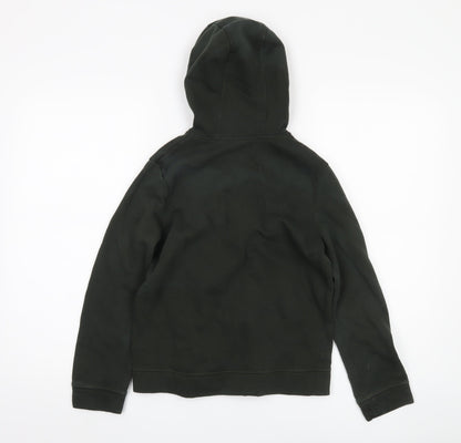 Nike Boys Green Full Zip Hoodie - M, Regular Fit, Hooded