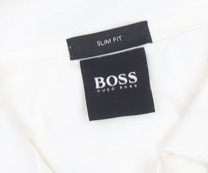 Boss Men's XS White Slim Fit Polo Shirt