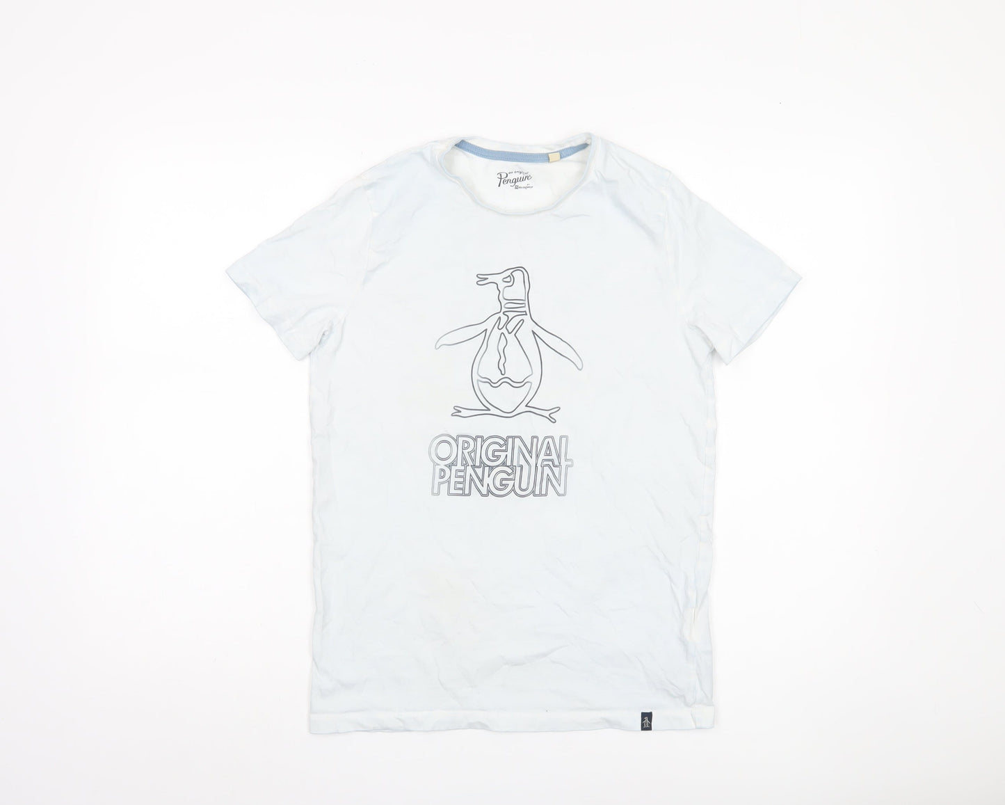 Penguin Boys White Graphic T-Shirt (14-15 Years)