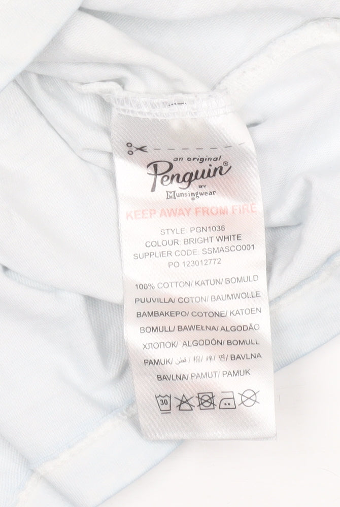 Penguin Boys White Graphic T-Shirt (14-15 Years)