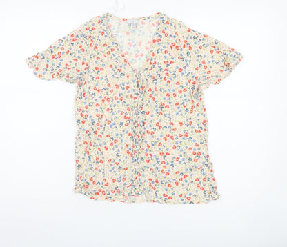 M&Co Women's Multicoloured Floral Blouse, Size 12