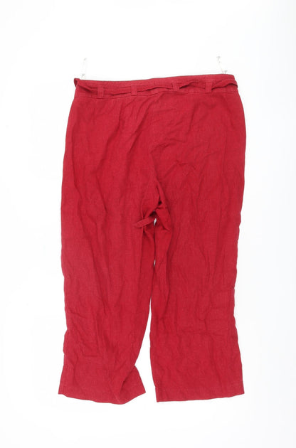 Womens UK Size 12 BHS   Red Trousers